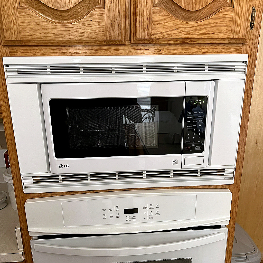 Over-range microwave install